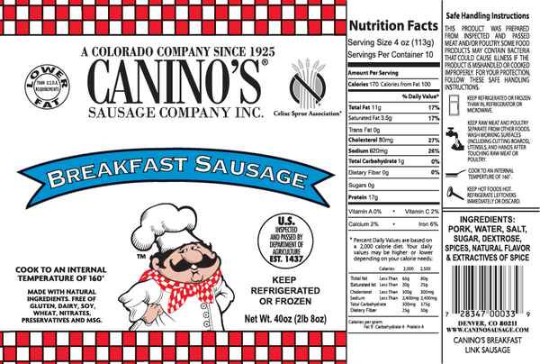 Canino's Bulk Pork Sausage