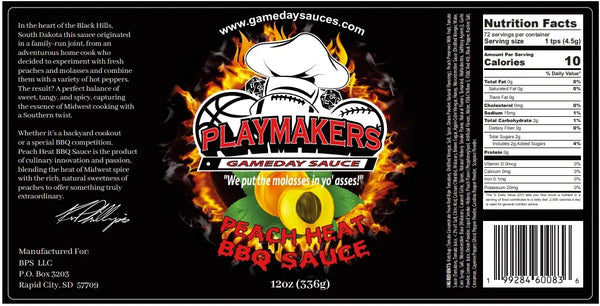 BBQ sauce-Playmaker Original or Peach heat